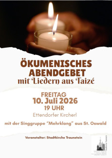 Abendgebet mit Liedern aus Taizé
